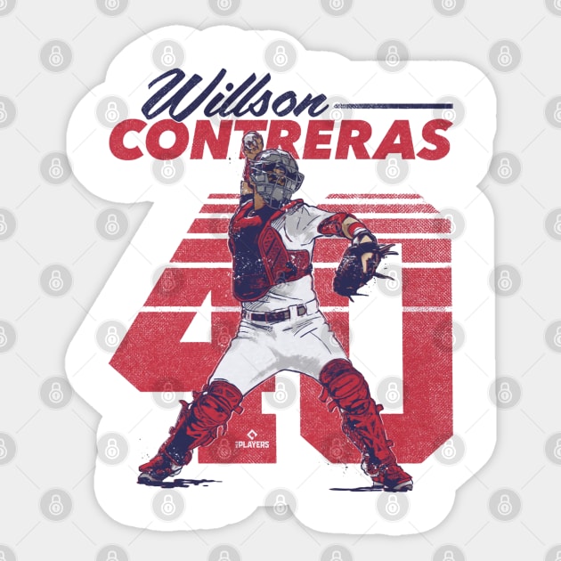 Willson Contreras St. Louis Retro Sticker by Jesse Gorrell